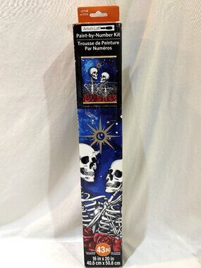 Artist's Loft Paint by Number Kit Halloween Theme Skulls Skeletons NIB